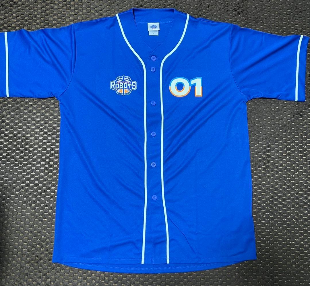 【新品限定】茨城ロボッツ ロボスケサイン入りベースボールシャツ 2枚セット XL