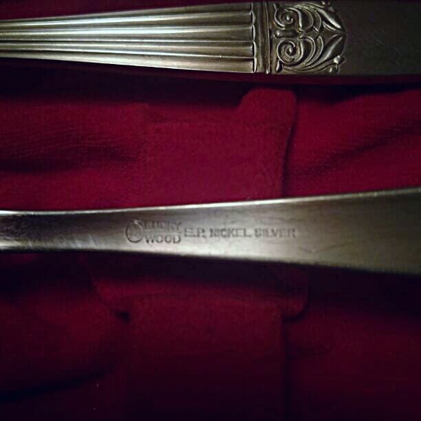 アンティーク サラダサーバー