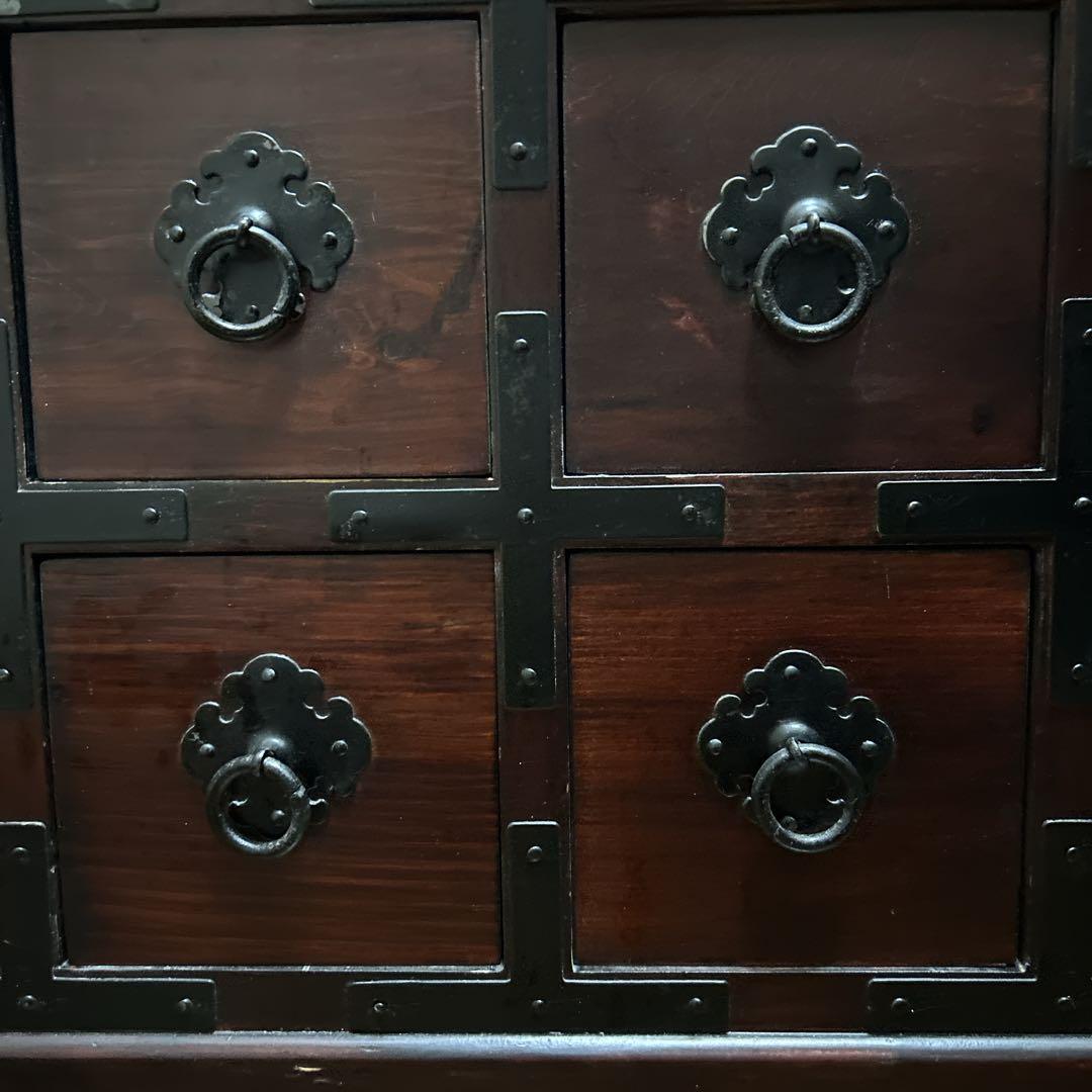 階段箪笥 古民家家具 アンティーク 小引出し 飾り棚 和箪笥 レトロモダン