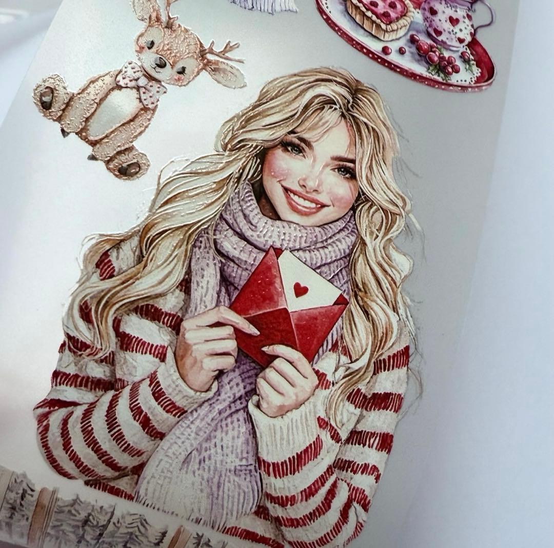 海外マステ切り売り ScrapbookArtSupply バレンタイン ラブ 冬