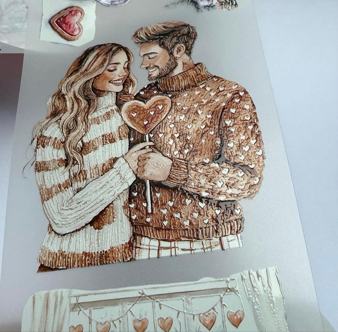 海外マステ切り売り ScrapbookArtSupply バレンタイン ラブ 冬