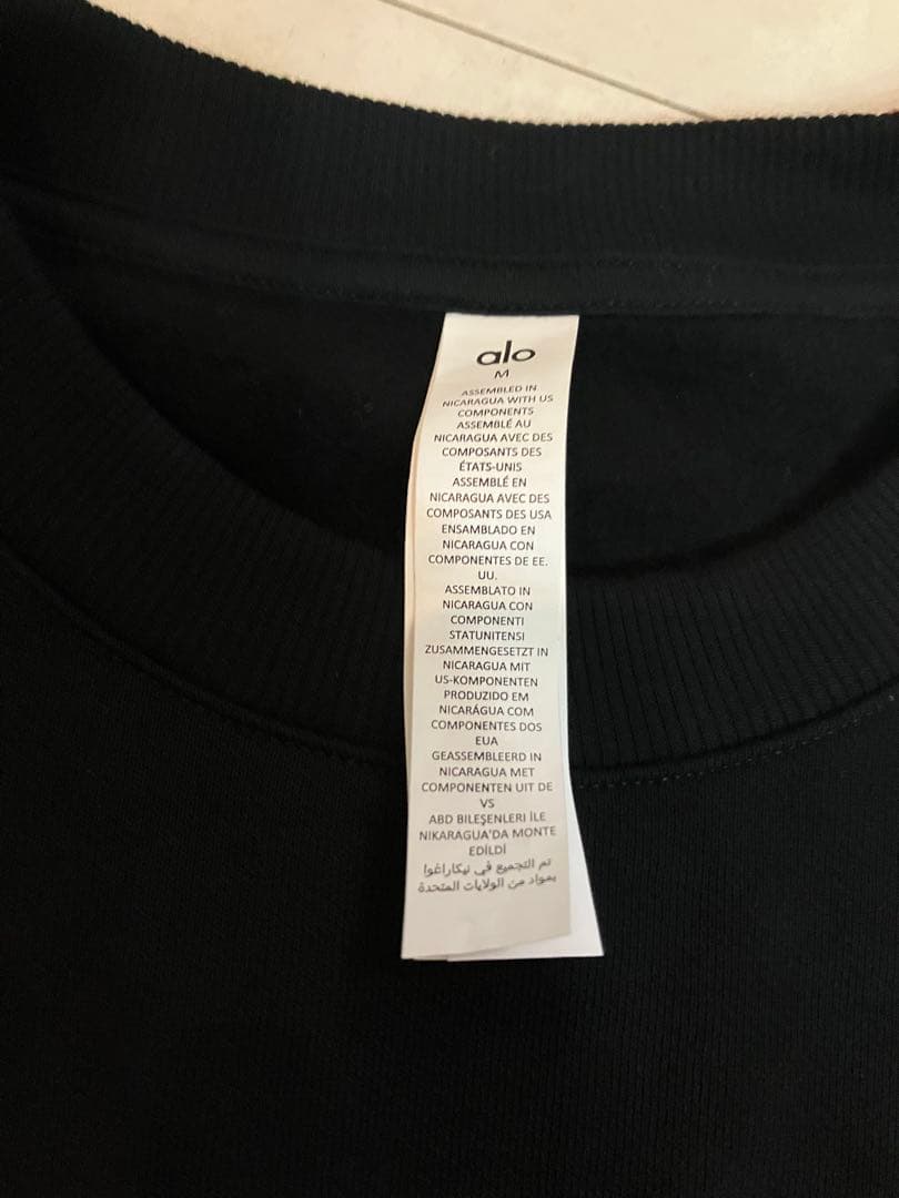 alo 黒 スウェット トレーナー新品タグ付