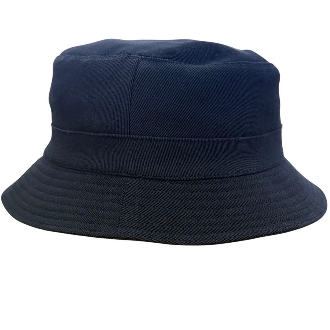 エルメス 極美品 Motsch バケット ハット 帽子 コットン 黒 64㎝