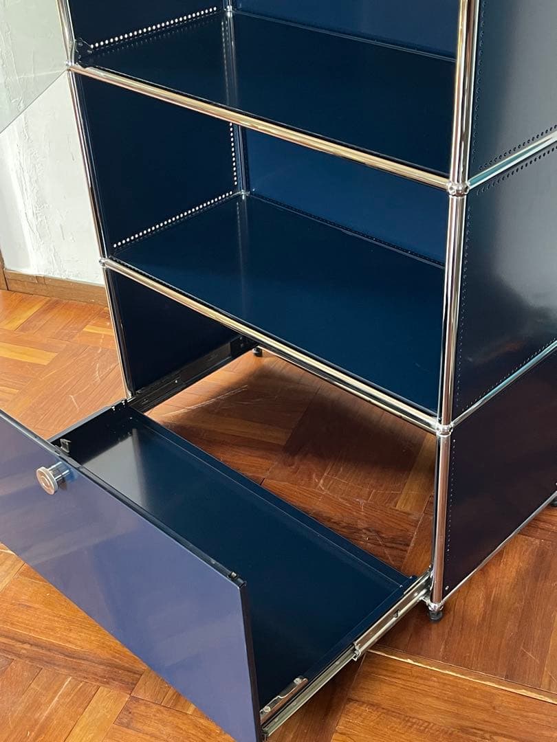 USM ハラー システム 1列 3段 ガラスドア スライドドア キャビネット