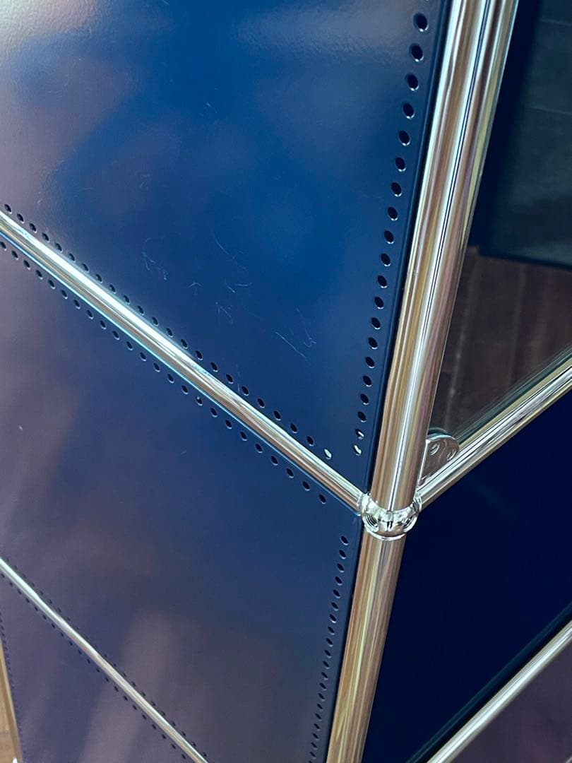 USM ハラー システム 1列 3段 ガラスドア スライドドア キャビネット