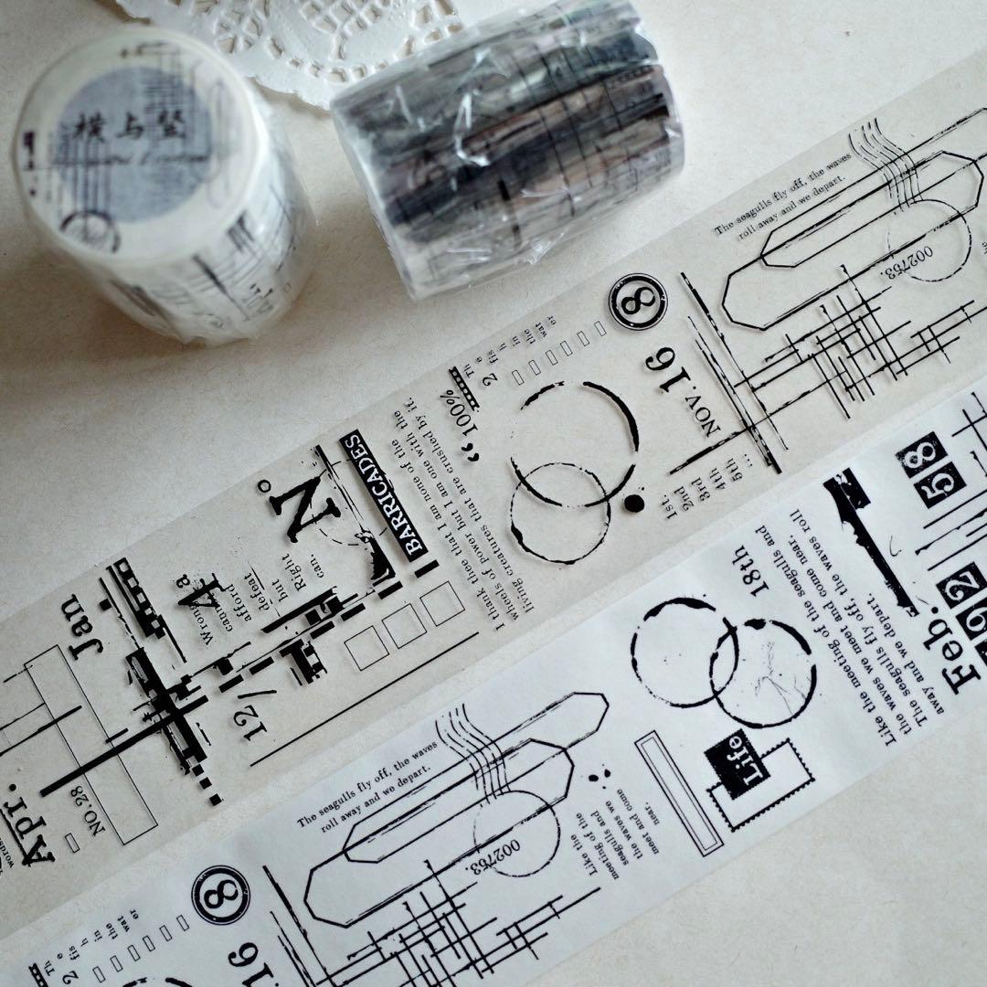 ⭐️SALE⭐️ 壹洱原创《横与竖》海外マスキングテープ　マステ 【2360】