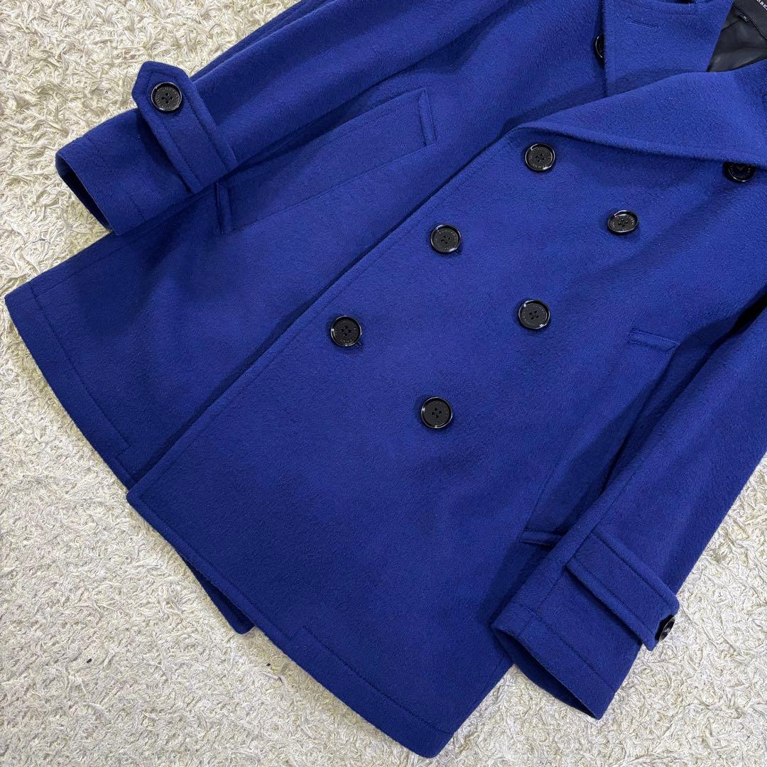 希少カラー　バーバリーブラックレーベル　ダブル　ウール　ピーコート　M