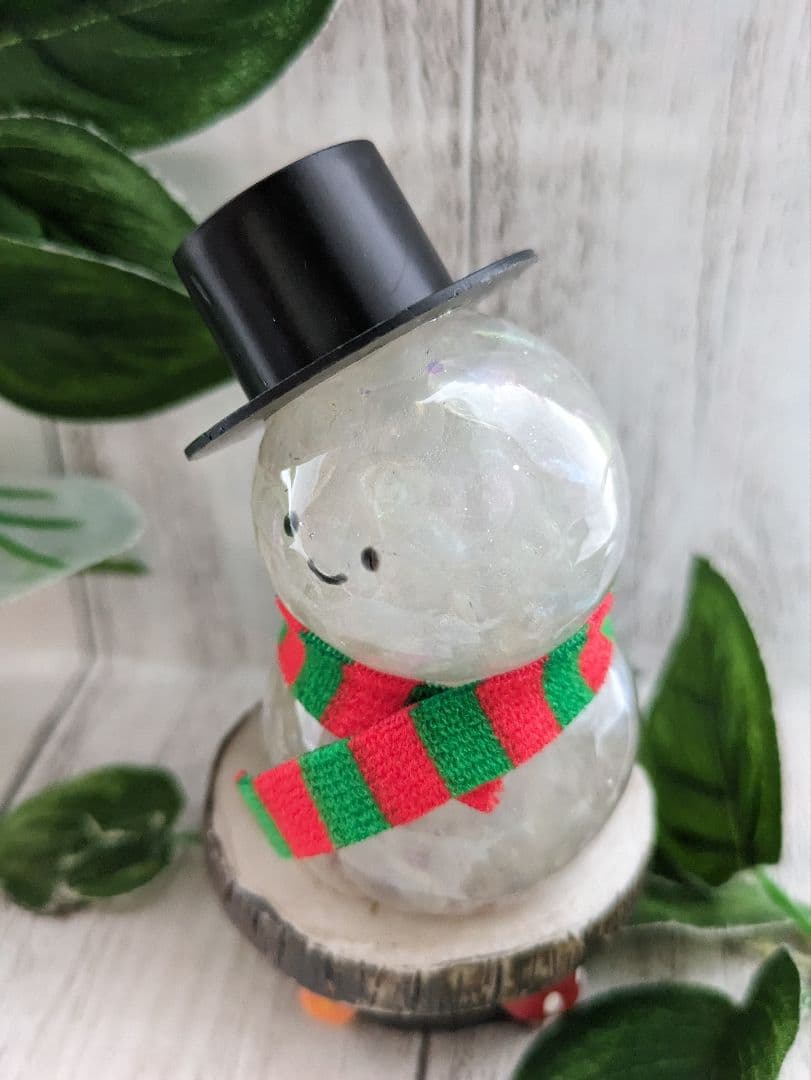 【ゼロ】エンジェルオーラクォーツの雪だるまちゃん形オルゴナイト☆他４点