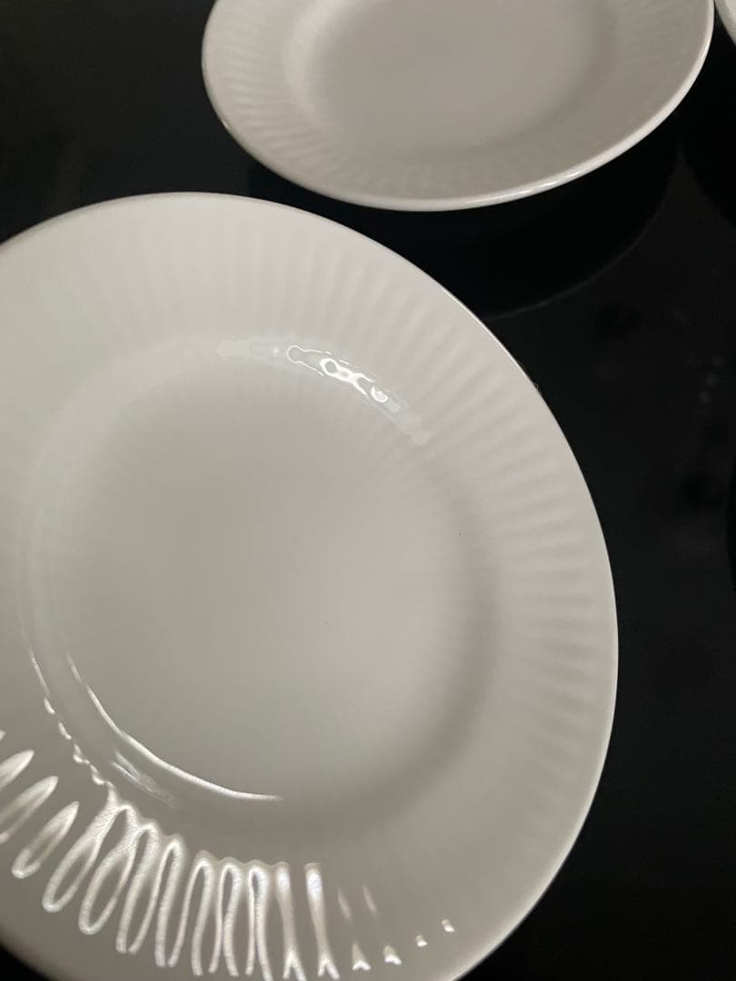 【新品】ロイヤルコペンハーゲン ホワイトフルーテッド プレート 11cm 4枚