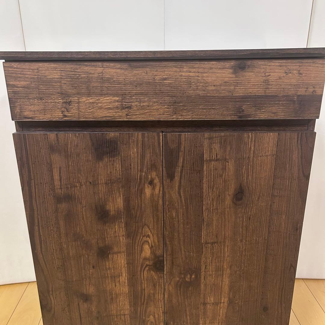 ヴィンテージ　サイドボード　リビングボード　キャビネット　幅60 コード穴