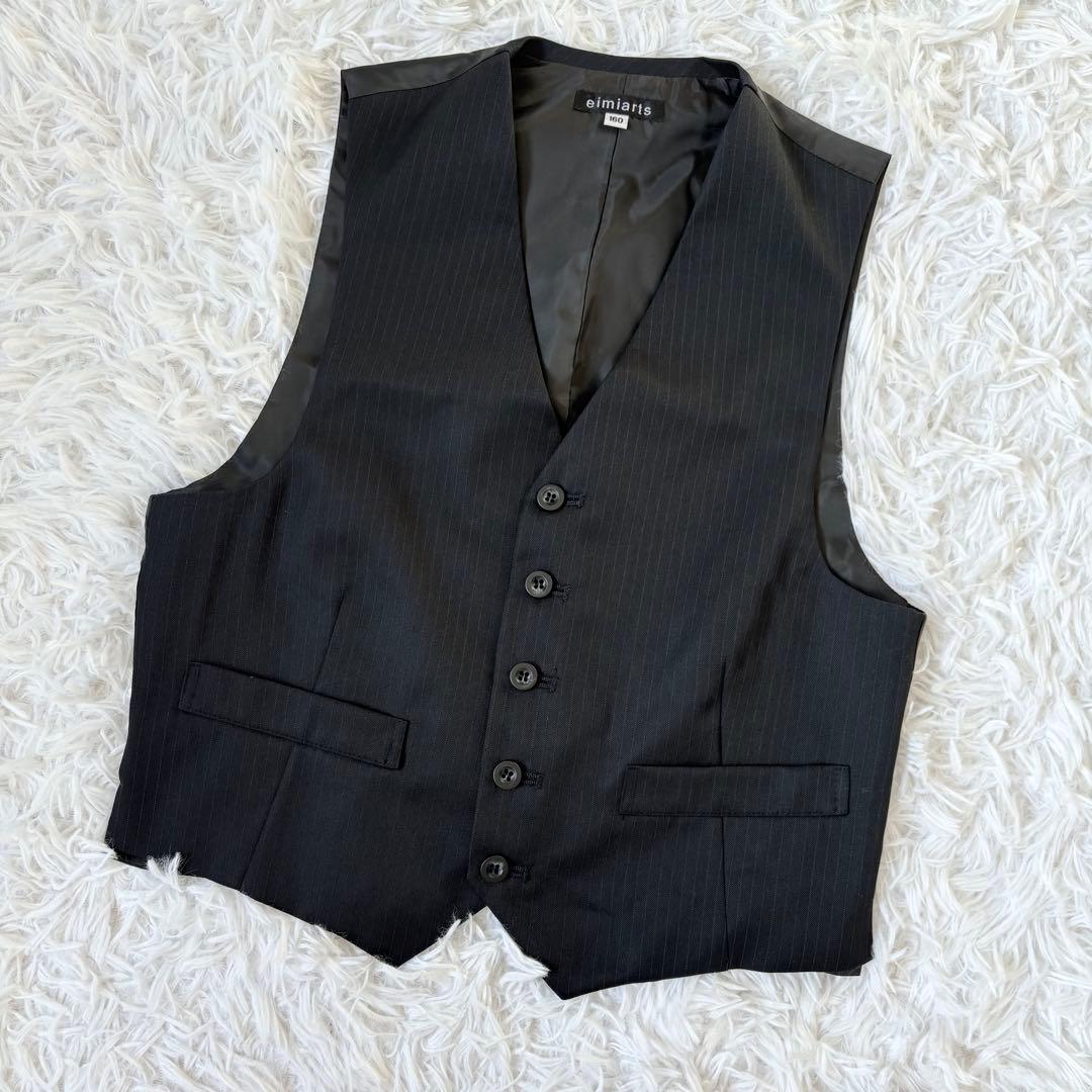 eimiarts フォーマルスーツ6点セット160男の子 ネイビーストライプ