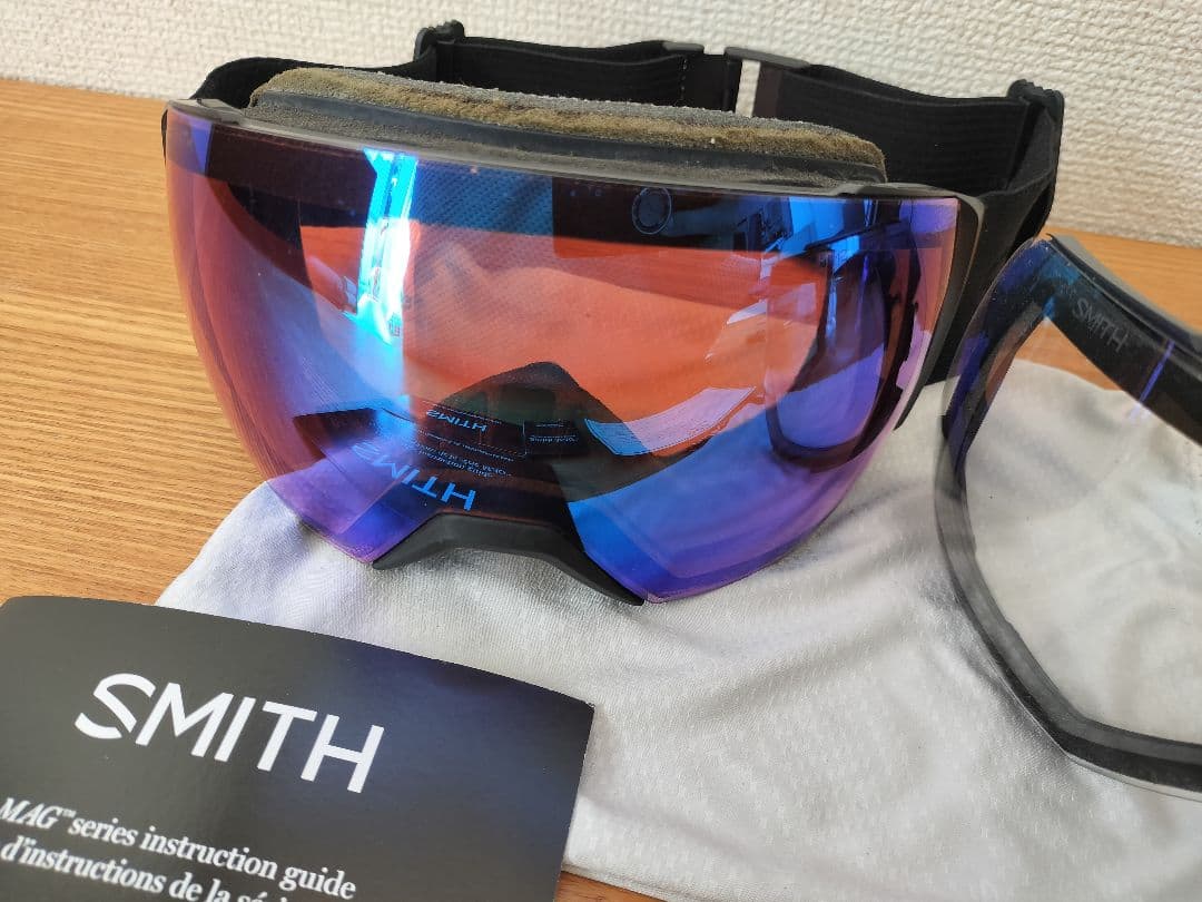 美品 SMITH I/O MAG XL ゴーグル Black アジアン