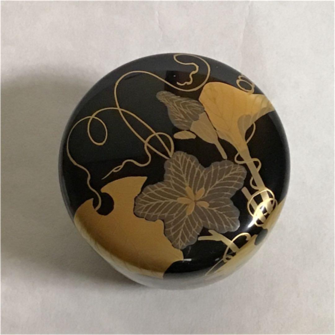 【茶道具】中棗　夕顔蒔絵　中村宗悦作