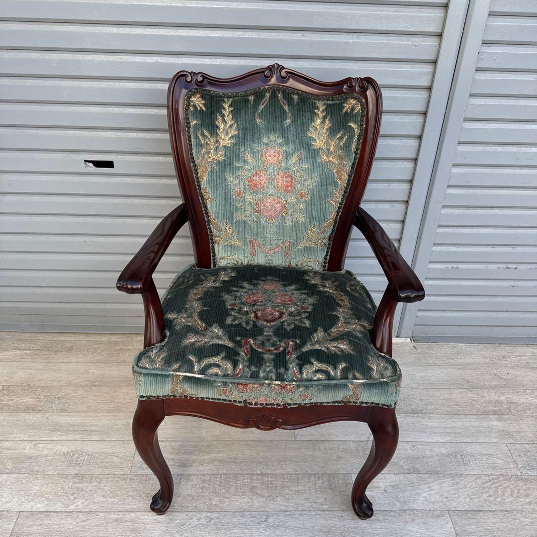 ヴィンテージ レトロ　モリシゲ 森繁 アームチェア オリーブ印　金華山