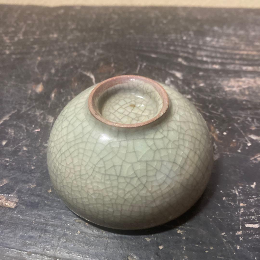 中国古玩ヒビ焼盃　7cm4cm