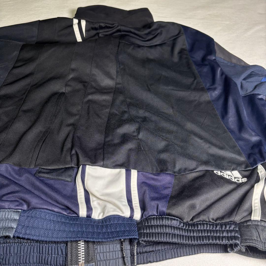 リメイクジャージ adidas生地 再構築 トラックジャケット XL相当