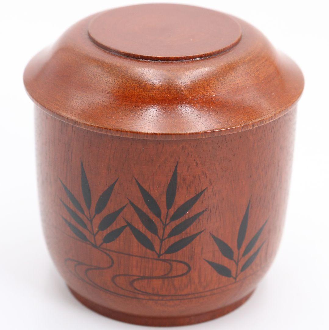 道場宗廣作 苫屋棗 千鳥蒔絵 茶道具 共箱　V936　N8