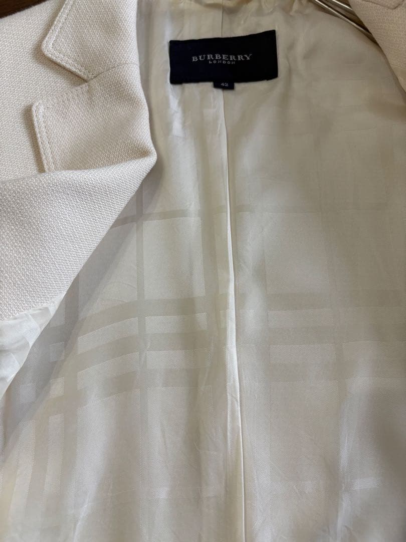 Burberry London オフホワイトジャケット シングル42 XL