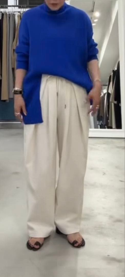 cyan tokyo カルゼベロアオーバータックテーパード　38 Ivory