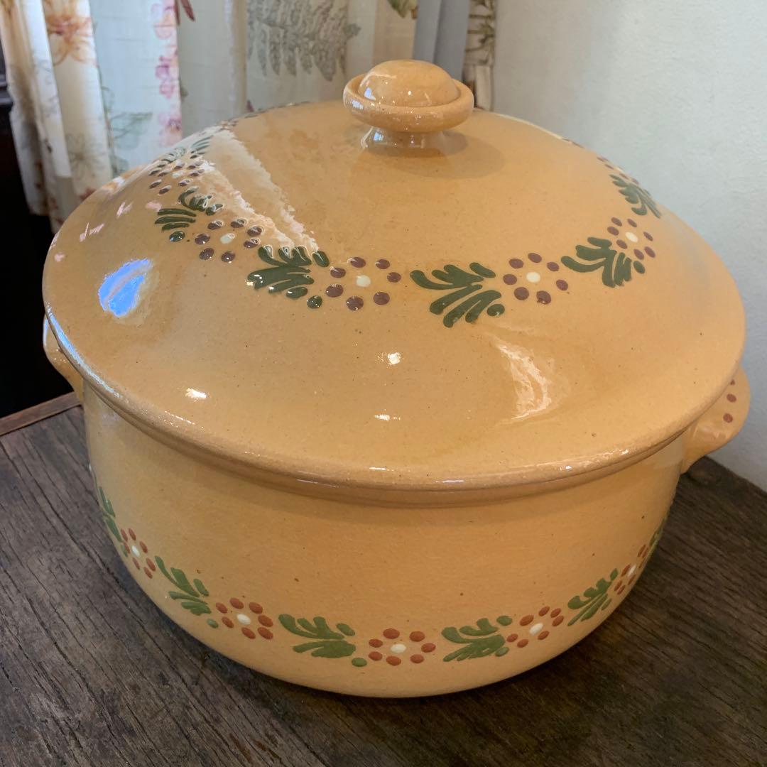 ［新品未使用］フランス製　陶器鍋