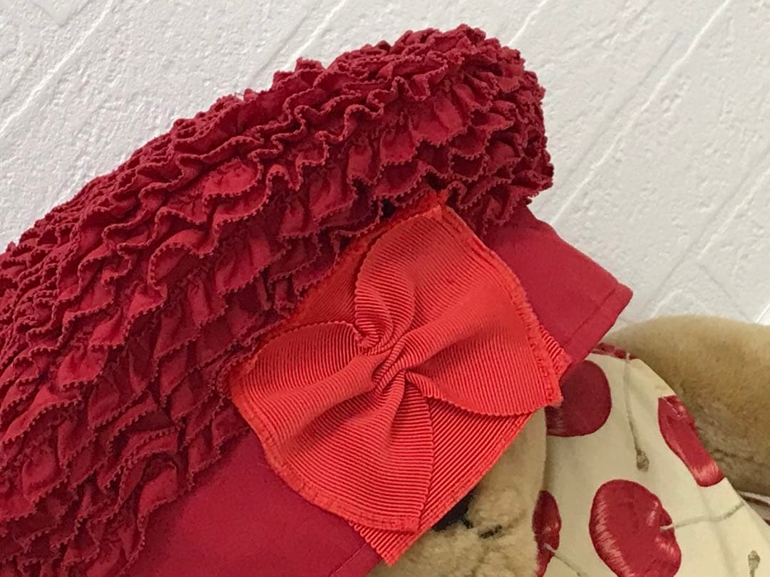 ★値下げ　未使用に近い　ワンダフルワールド　ピコフリル　ベレー帽　赤