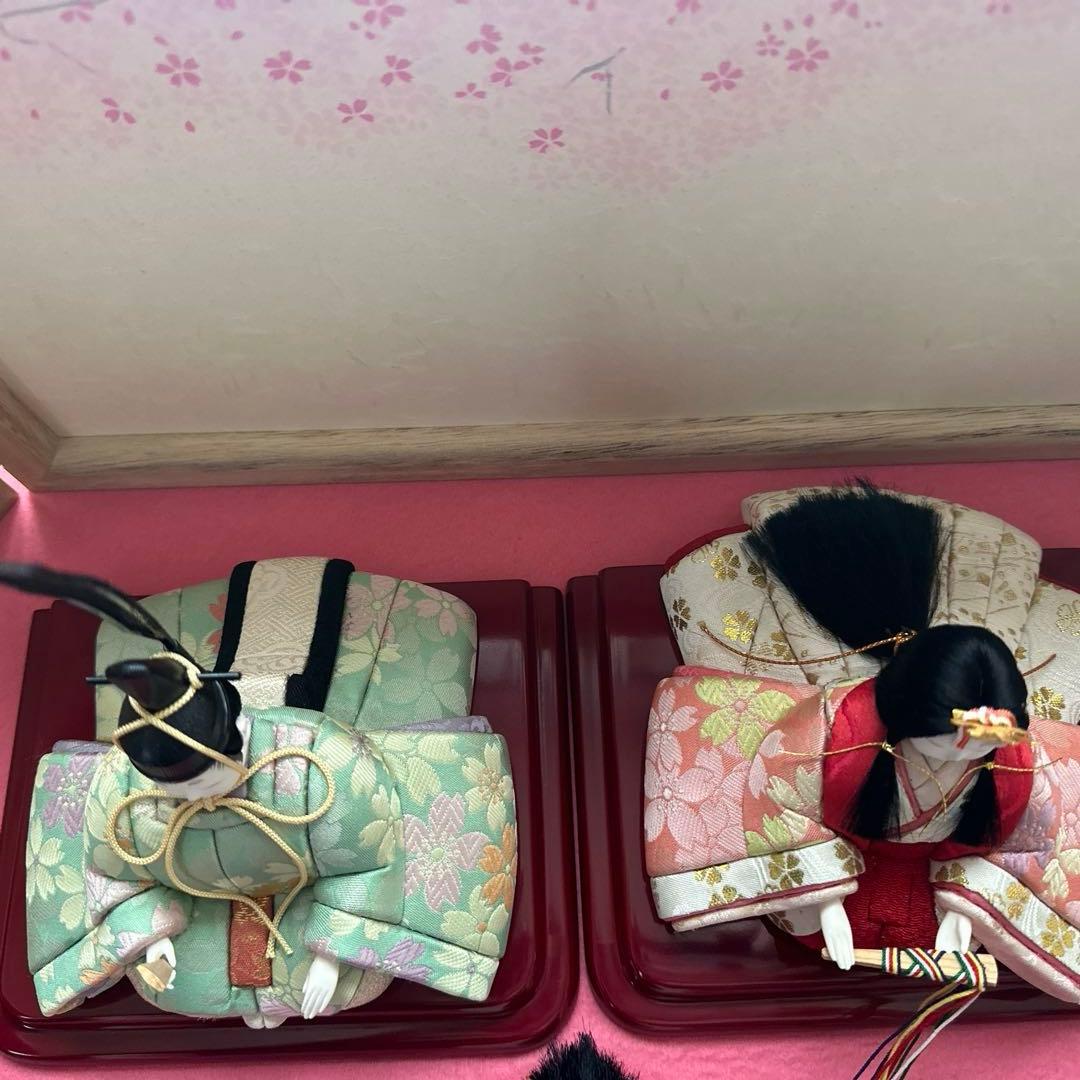 雛人形　桐箱付き 真多呂　木目込み人形　コンパクト　 お雛祭り