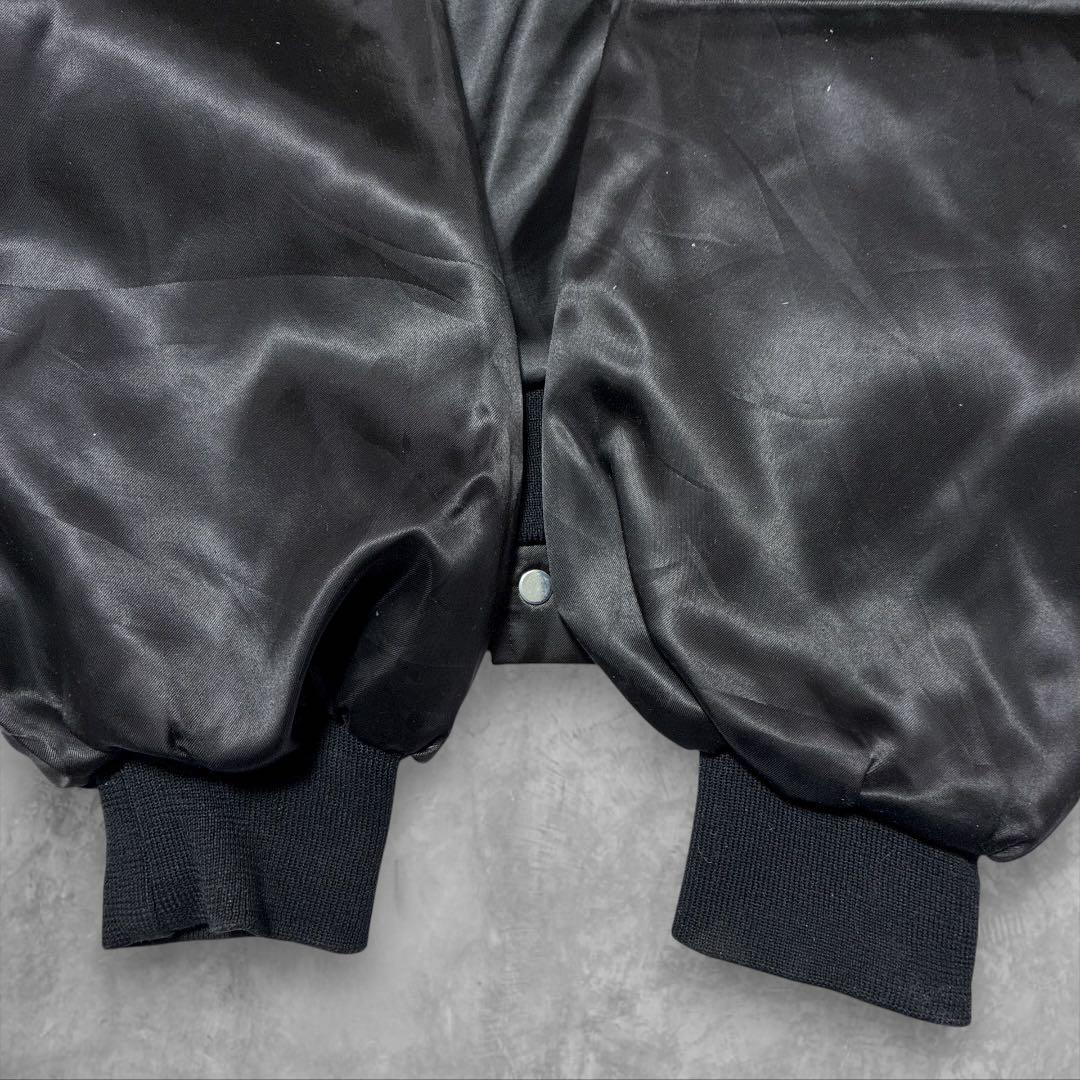 USA製HARTWELLシボレーCORVETT刺繍ナイロンスタジャンブラックXL