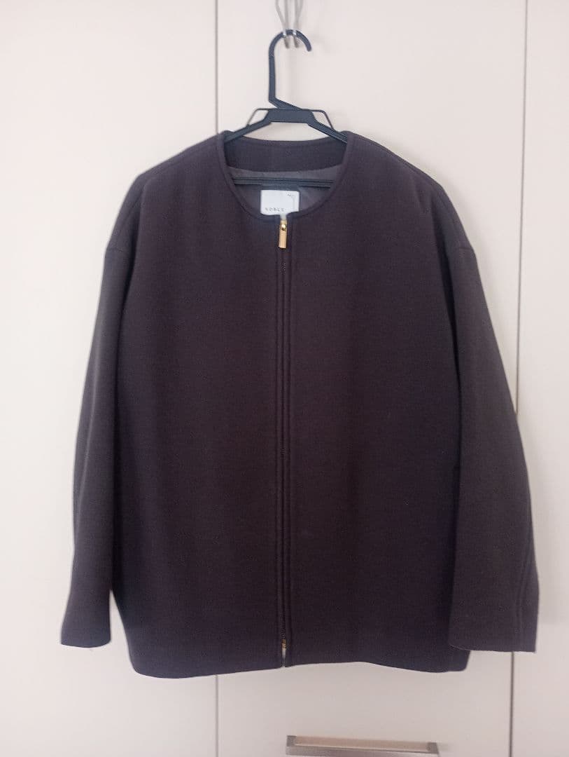 「moa」NOBLE　カラーレスジップショートコート　36