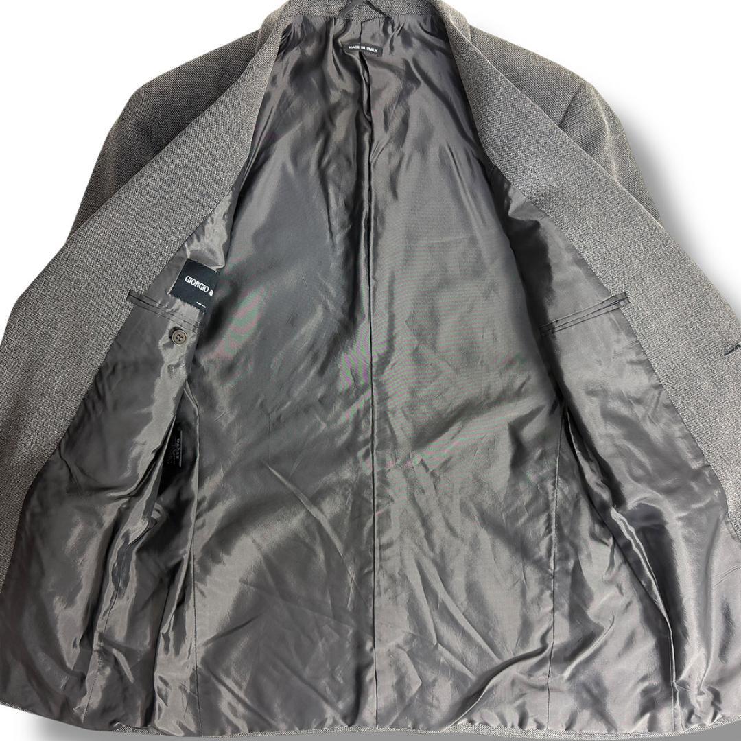 J5161 新品 ジョルジオアルマーニ JAGGER 黒タグスーツ グレー 46