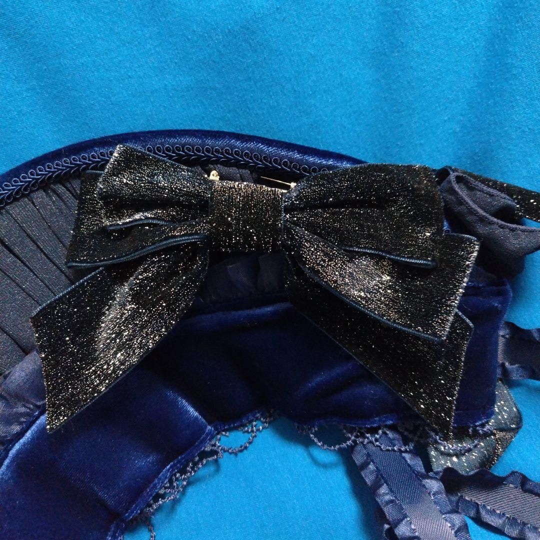 月の満ち欠け　ベルベット刺繍ボンネット　星箱Works