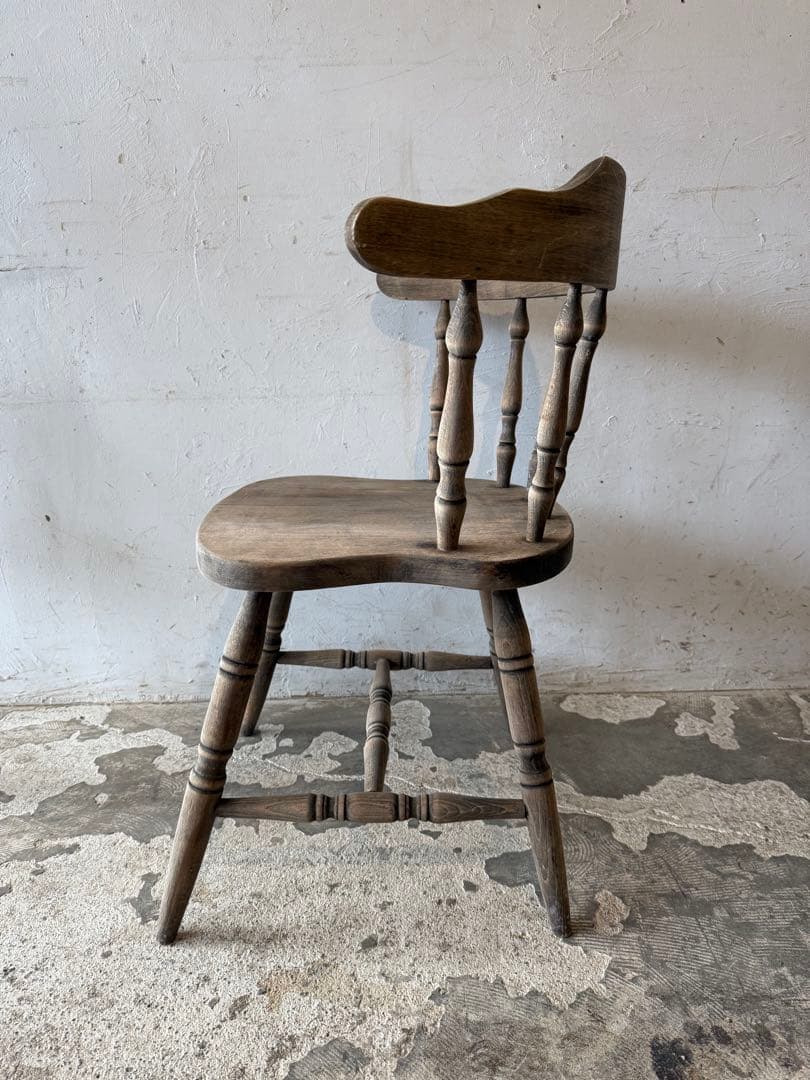 ビンテージ　ダイニングアームチェア　カフェチェア　剥離加工　no2
