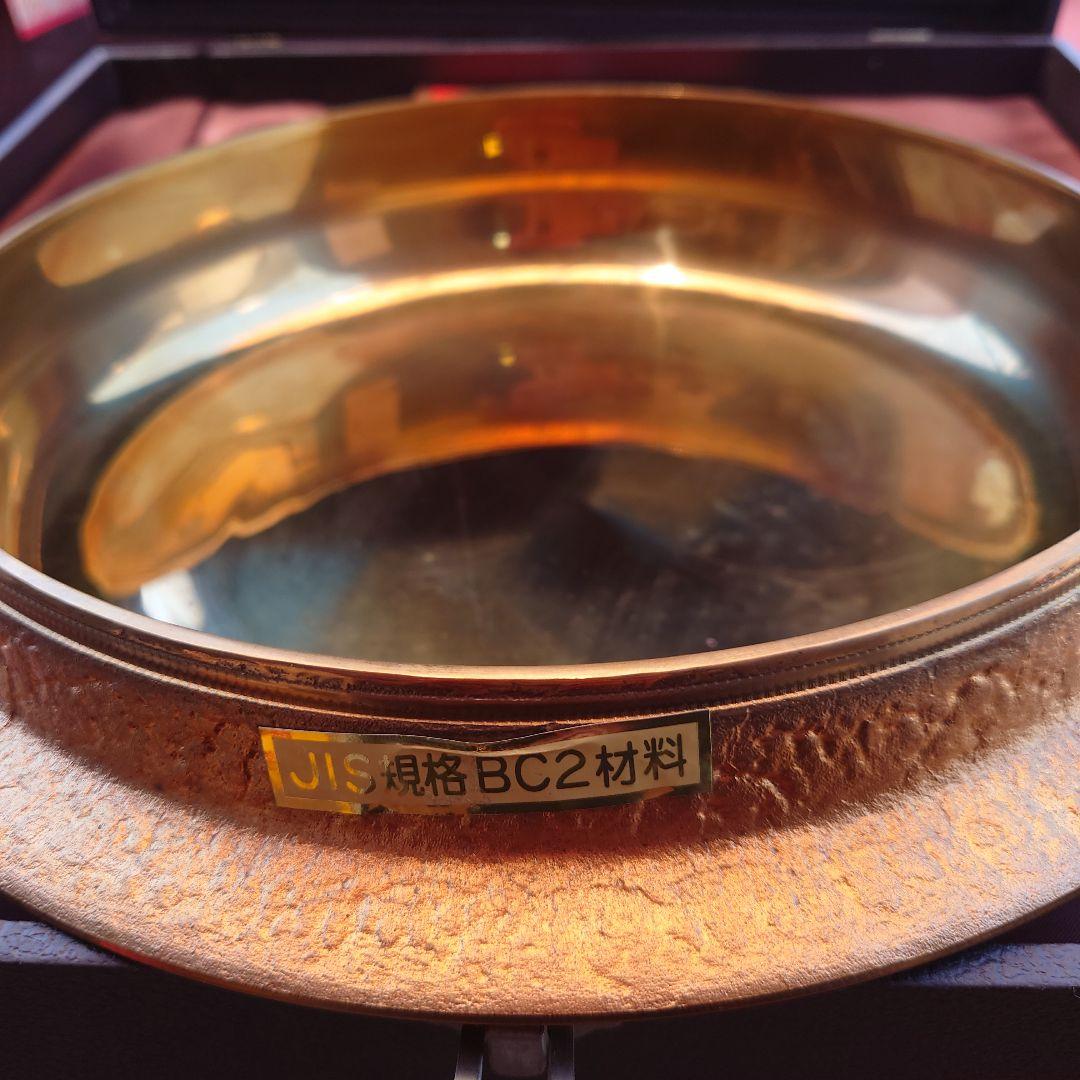 未使用　JIS規格 平井砲金すき焼き鍋25cm　生産終了品ケース付き蝶番難あり