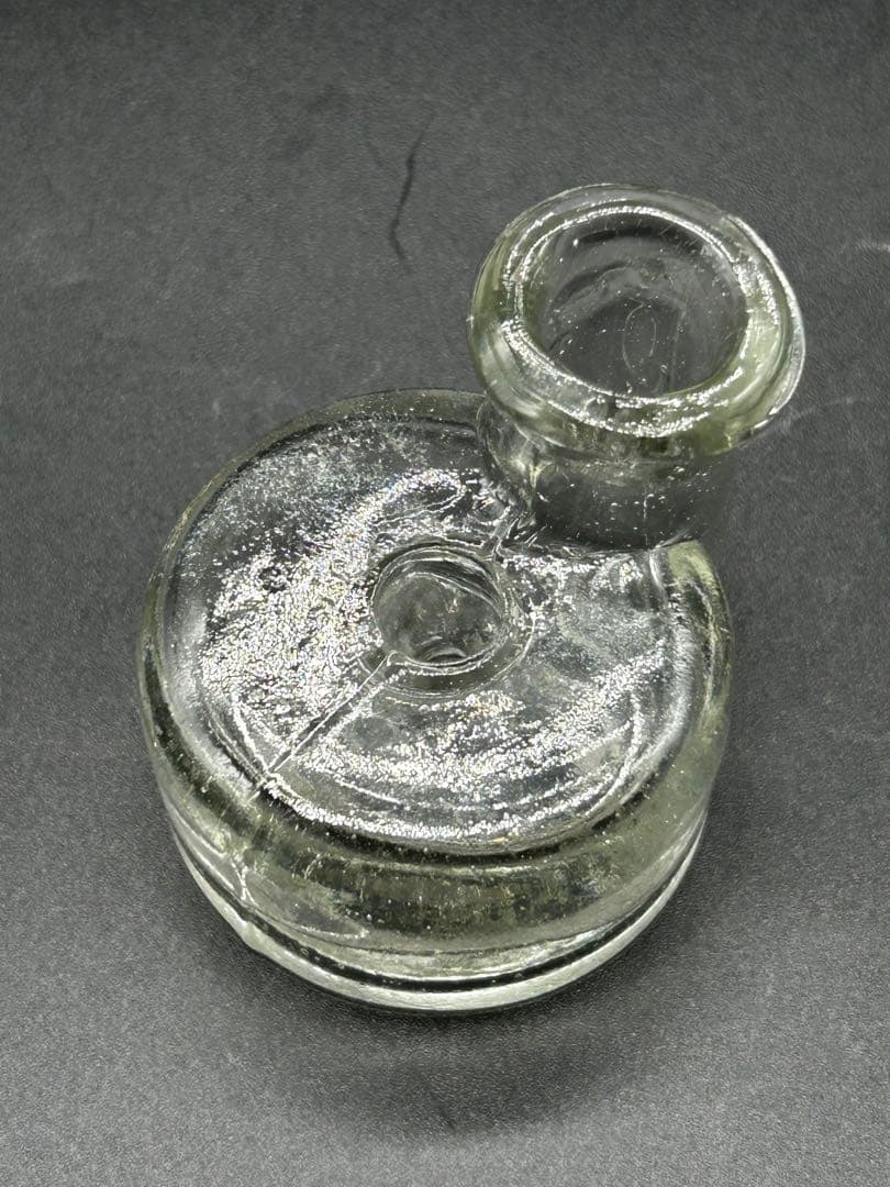 クツ型インク瓶　サムライインキ　レトロ瓶　ガラス　ペロペロ