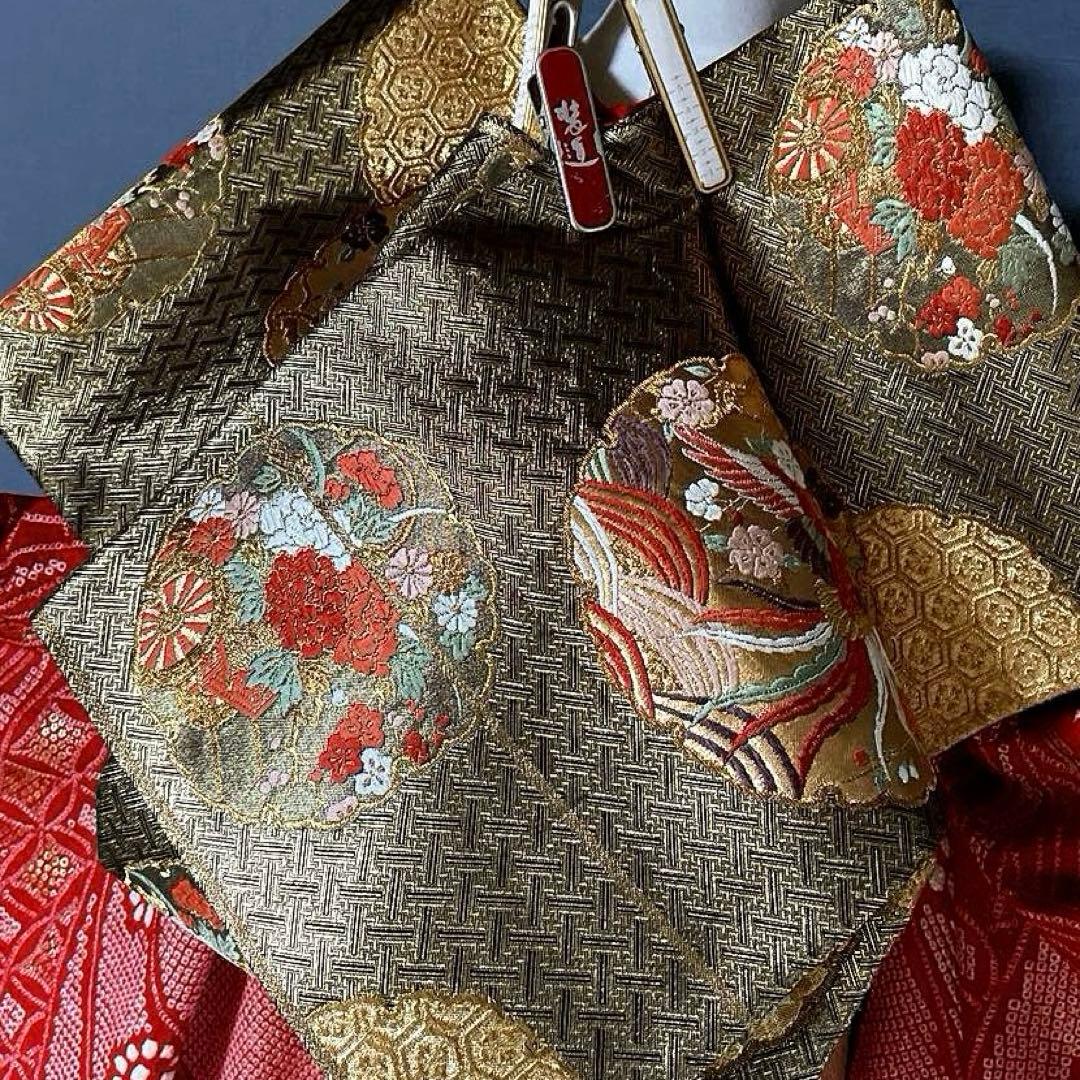 振袖フルセット　高身長　手絞り　総絞り　成人式振袖　振袖　裄丈71 ➕サイズ