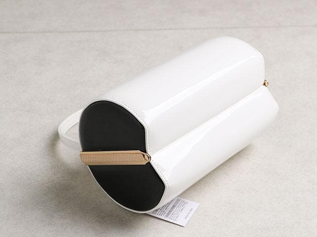 【新品】草履バッグセット 草履24cm (白&黒)　丸型　02001