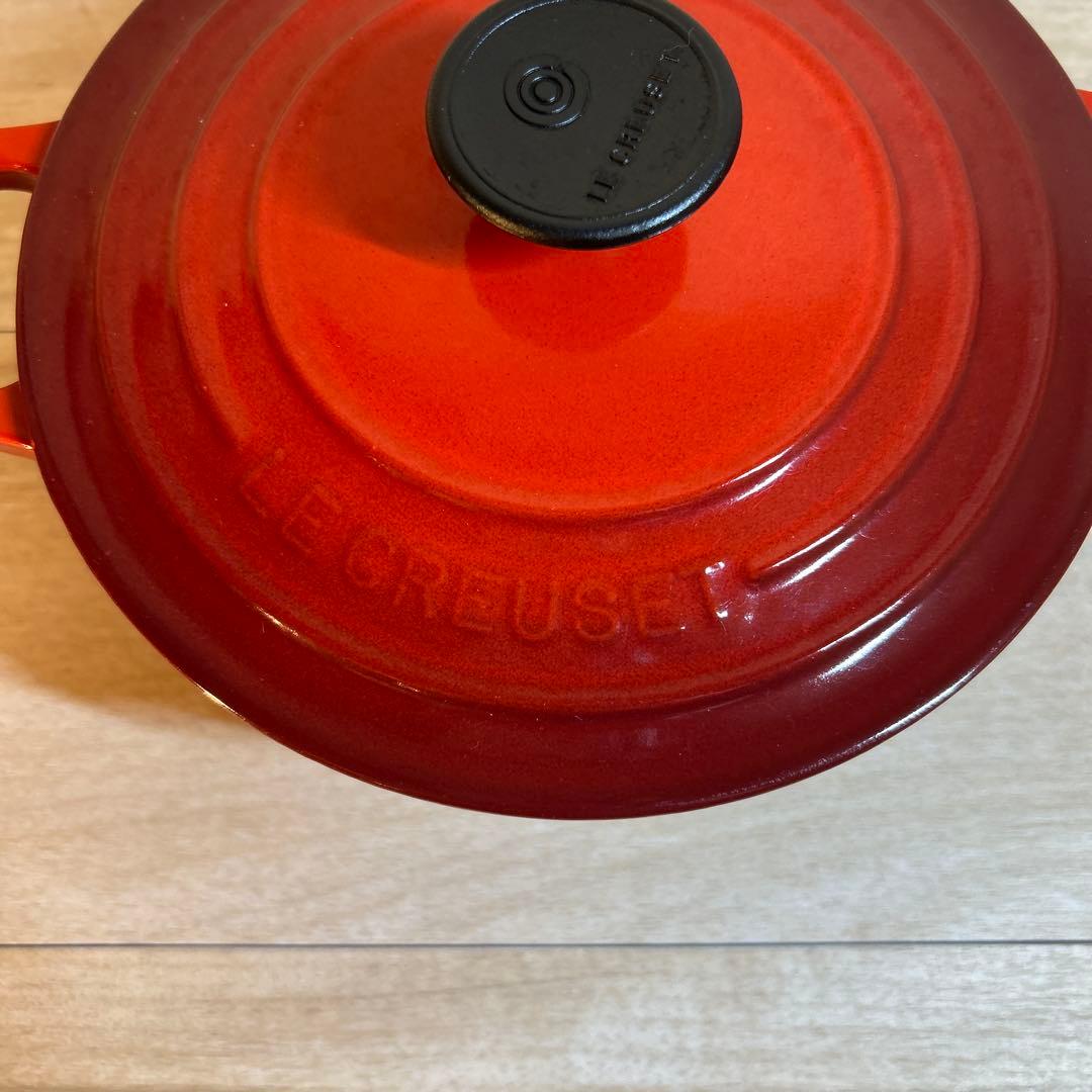 ルクルーゼ　ココットロンド　18cm チェリーレッド　両手鍋　鍋