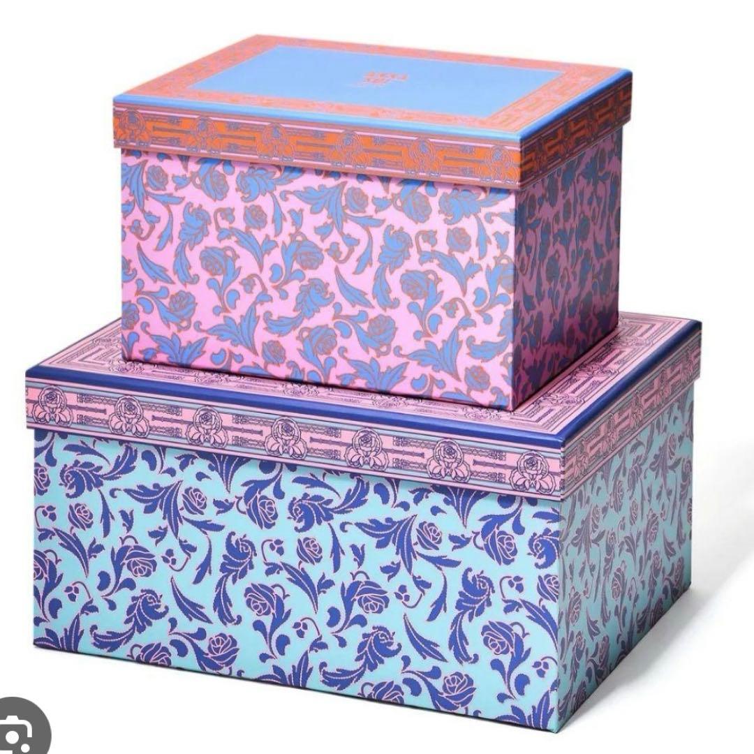 新品未使用✨フランフラン　アナスイ　コラボ　スクエアBOX2点セット　花柄　総柄