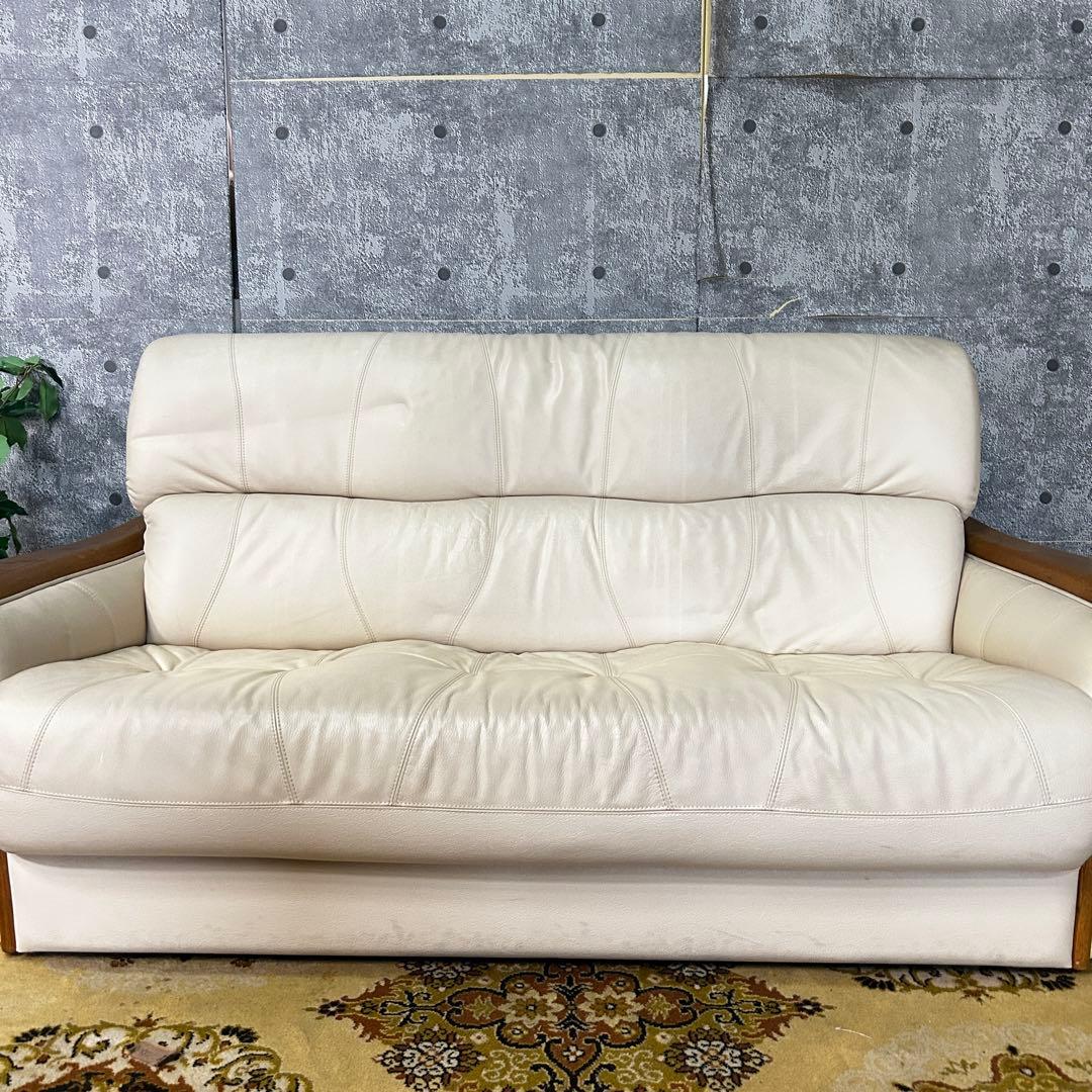 ꧁浜本工芸 HAMAMOTO꧂2-3人掛けレザーソファ インテリア リビング