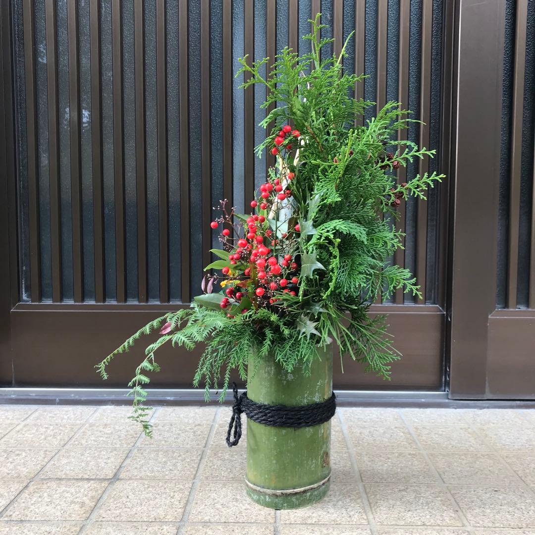 みゅみゅ さま リクエスト品　門松　お正月　竹　青竹　藁付き門松とお正月セット