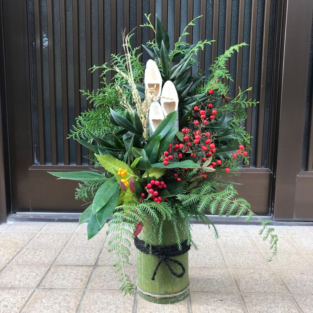 みゅみゅ さま リクエスト品　門松　お正月　竹　青竹　藁付き門松とお正月セット