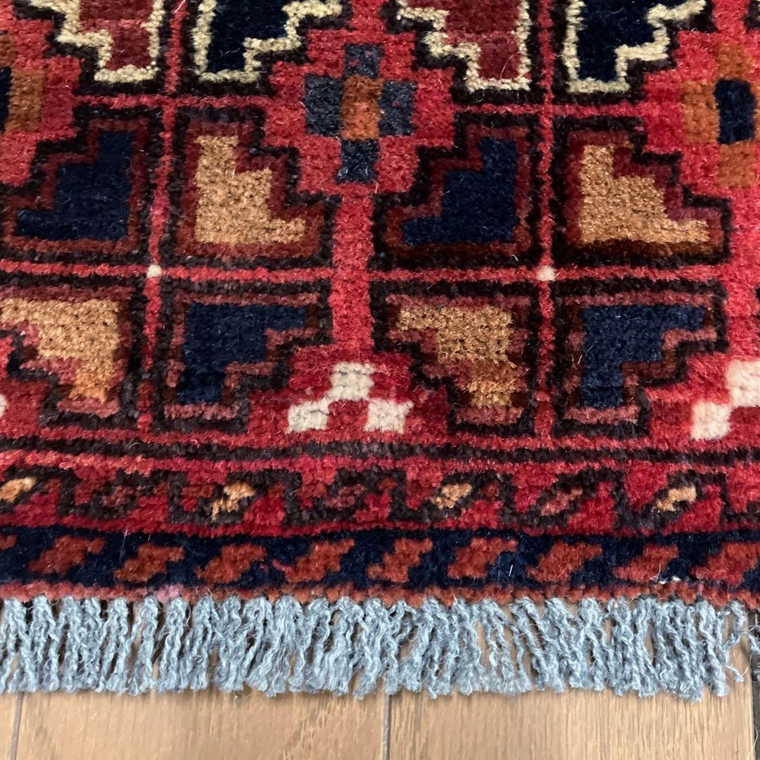 トライバル ラグ　手織り絨毯ビンテージ43x60cm vintage rug