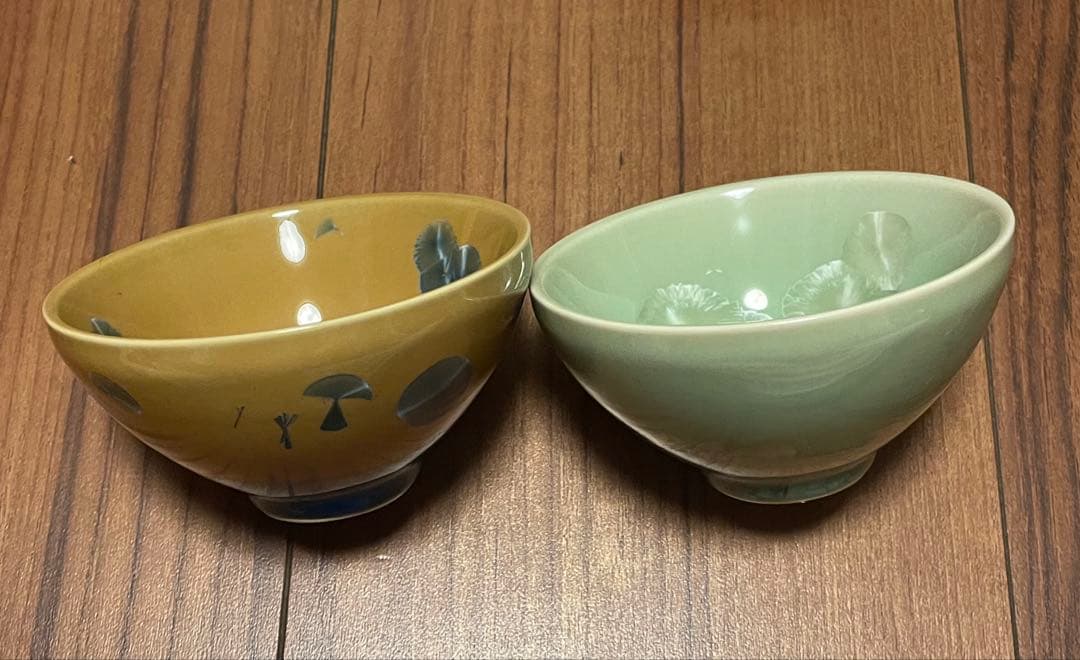 【新品未使用】台湾陶芸家 彭文雄 御寶結晶釉 茶碗 5客セット 箱・説明書付き