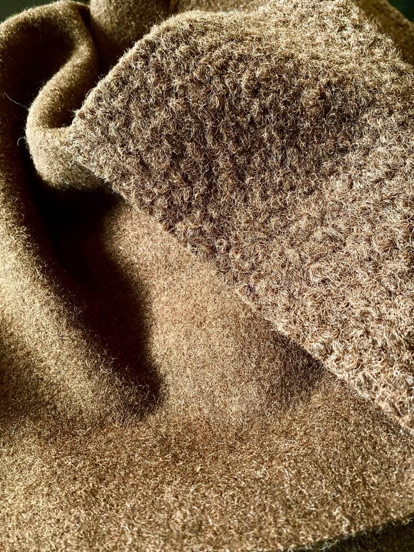 CYNICAL ボアスライバーニットリバーシブルコート　ジャケット　ブラウン