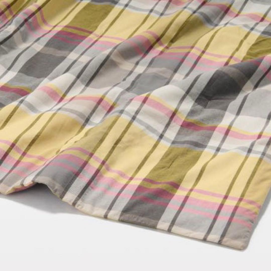 希少【新品】無印良品 MUJI マドラスチェック 薄掛け布団 シングル イエロー