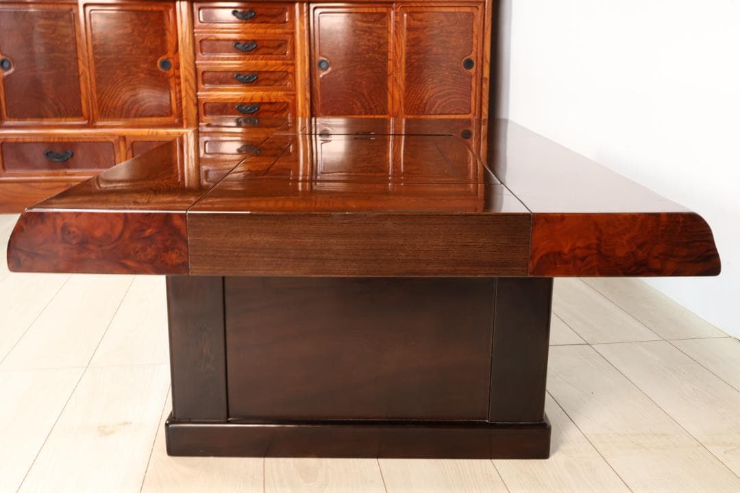 新品未使用　鉄刀木（タガヤサン）総無垢　関西火鉢　4尺　天厚7.5　BJ217