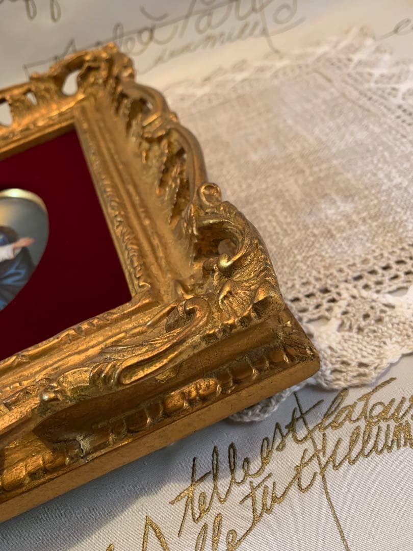 ドイツ製　破格！アンティーク聖母子の陶板額装品！色が綺麗でマリア様が優しい！