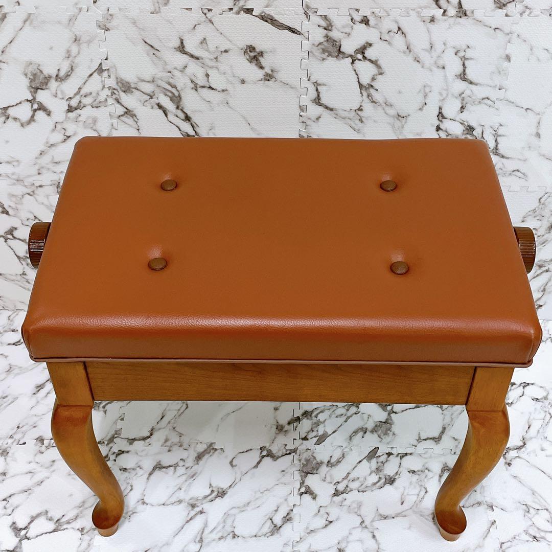 チェブ様 ピアノ椅子 猫足 無段階高さ調整式