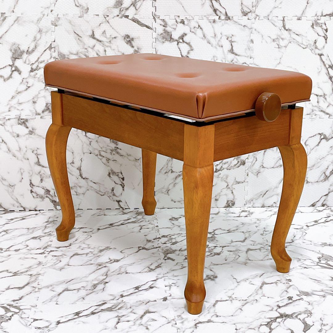 チェブ様 ピアノ椅子 猫足 無段階高さ調整式