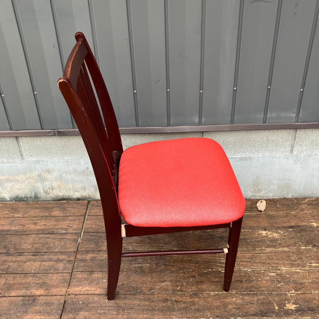 E-3 昭和レトロ カリモク 木製 椅子 イス チェア ダイニングチェア