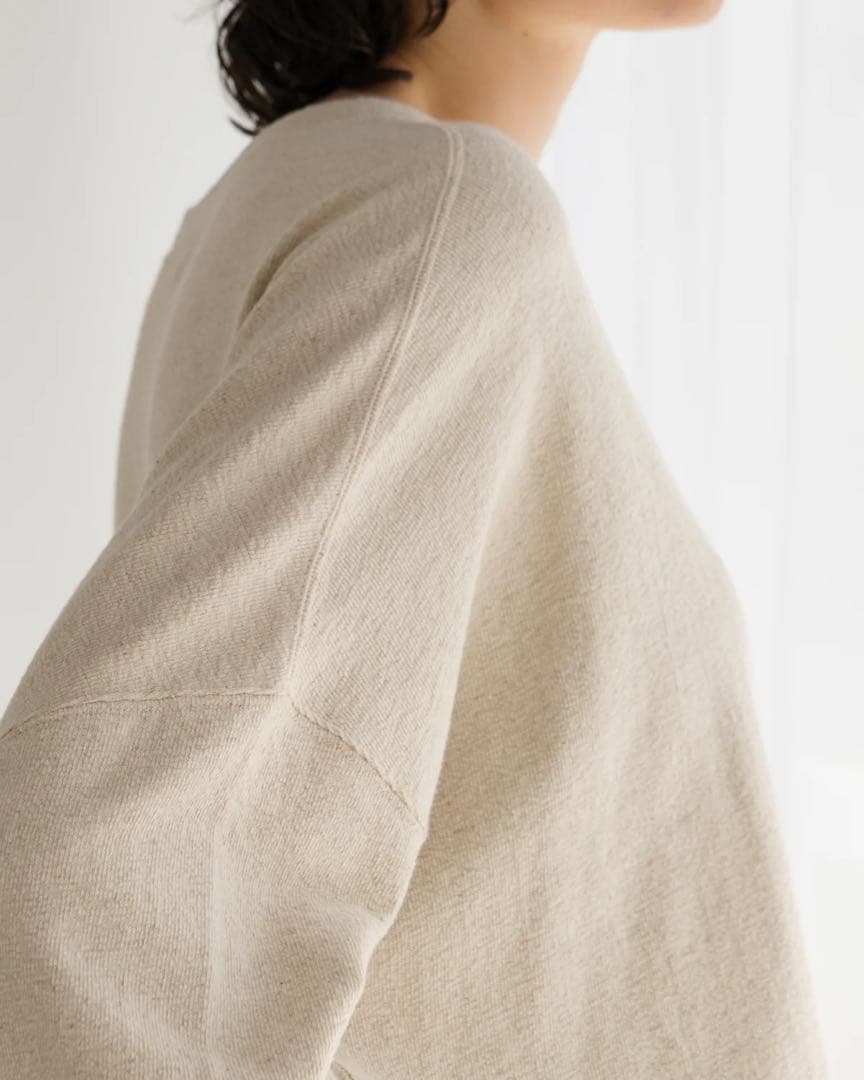 Y.S♡　BIYOMA COTTON LINEN RIB PULLOVER
